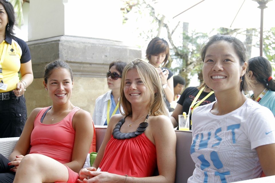 Ana Ivanovic,, Daniela Hantuchova and Na Li