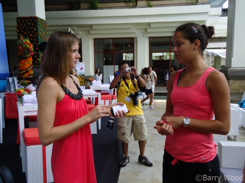 Ana Ivanovic and Daniela Hantuchova at a Mandara Spa