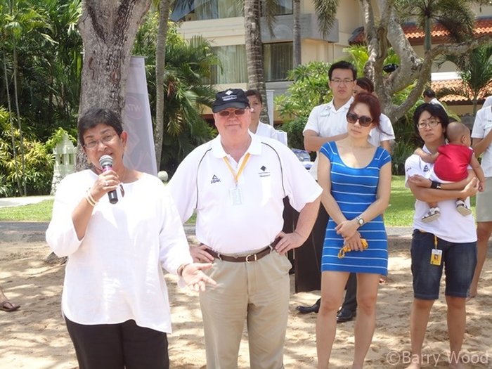 Annie Livesey with Kevin Livesey. Regina &apos;iin&apos; Viviene (on the far right)