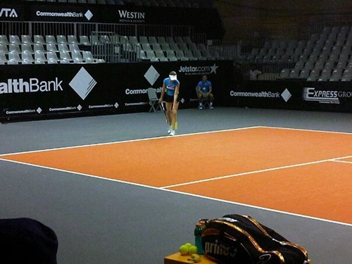 Daniela Hantuchova practicing