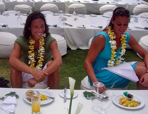 Francesca Schiavone and Flavia Pennetta at the Westin Lunch