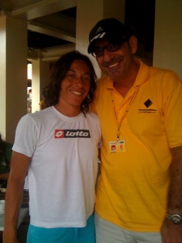 Francesca Schiavone with Jimmy Roland