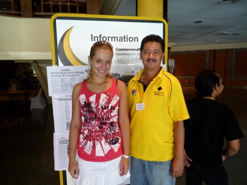 Sabine Lisicki with Harry Gondo