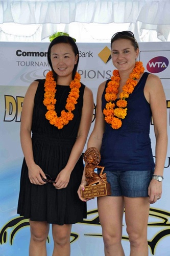 Shuai Peng(L) and Nadia Petrova(R) - Express Group Driving Test