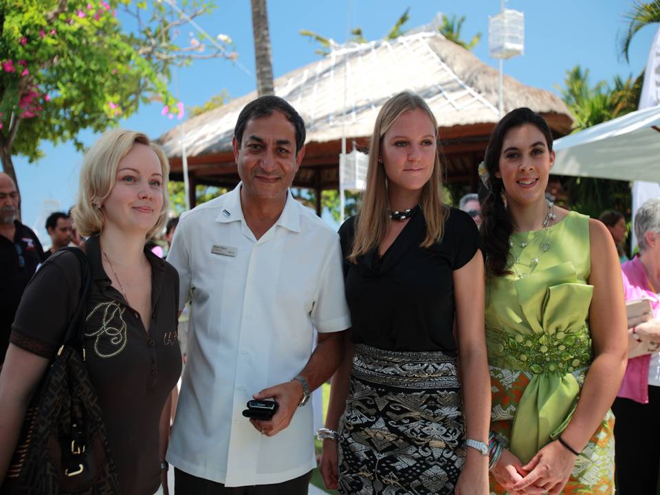 Westin GM Bipan Kapur with Agnes Szavay and Marion Bartoli