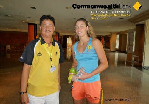 Yanina Wickmayer  with Harry Gondo